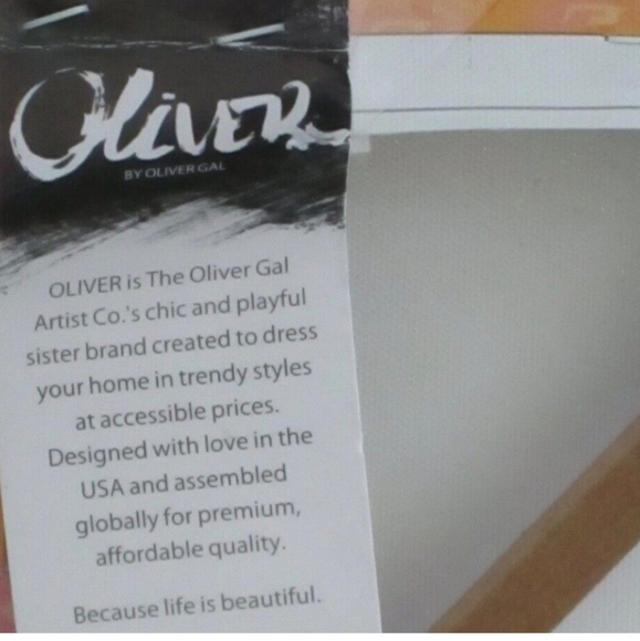 Oliver Gal Lux Glitter Embellishment H  Logo Wall Art Decor multicolor - Picture 8 of 8